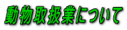 動物取扱業について